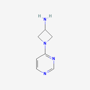 molecular formula C7H10N4 B1426832 1-(Pyrimidin-4-yl)azetidin-3-amine CAS No. 1339904-39-0