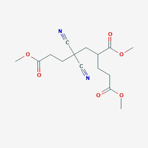 molecular formula C15H20N2O6 B14268340 Trimethyl 5,5-dicyanoheptane-1,3,7-tricarboxylate CAS No. 151585-46-5