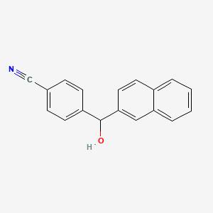 molecular formula C18H13NO B14268341 Benzonitrile, 4-(hydroxy-2-naphthalenylmethyl)- CAS No. 162574-28-9