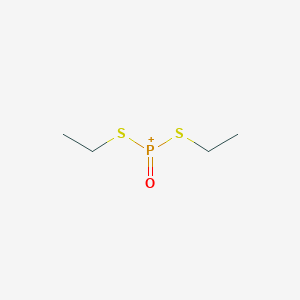 molecular formula C4H10OPS2+ B14268376 Phosphonodithioic acid, S,S-diethyl ester CAS No. 132254-34-3