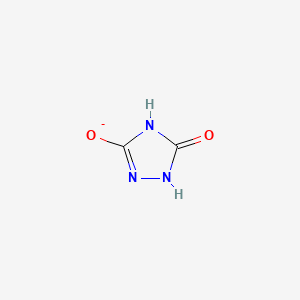 molecular formula C2H2N3O2- B14268378 1,2,4-Triazolidine-3,5-dione, ion(1-) CAS No. 133476-04-7