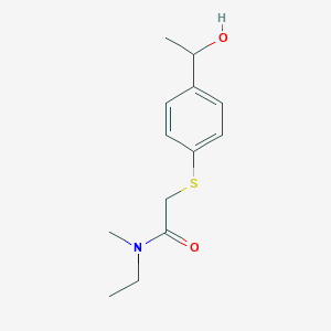 N-ethyl-2-{[4-(1-hydroxyethyl)phenyl]sulfanyl}-N-methylacetamide