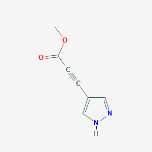 molecular formula C7H6N2O2 B1426842 methyl 3-(1H-pyrazol-4-yl)prop-2-ynoate CAS No. 1342412-12-7
