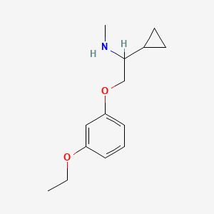 molecular formula C14H21NO2 B1426848 [1-Cyclopropyl-2-(3-ethoxyphenoxy)ethyl]methylamine CAS No. 1379811-35-4