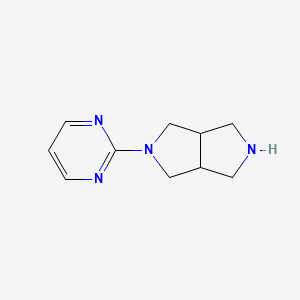 molecular formula C10H14N4 B1426849 2-(Pyrimidin-2-yl)octahydropyrrolo[3,4-c]pyrrole CAS No. 1031482-86-6