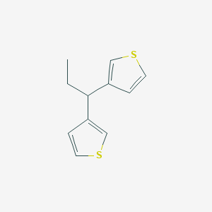 molecular formula C11H12S2 B14268522 3,3'-(Propane-1,1-diyl)dithiophene CAS No. 141080-31-1
