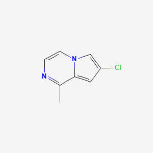 molecular formula C8H7ClN2 B14268535 1-Methyl-7-chloropyrrolo[1,2-A]pyrazine 