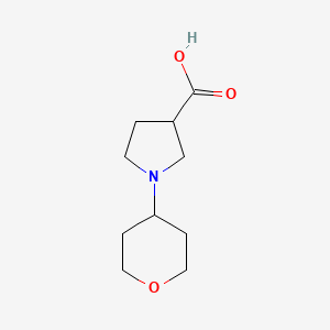 molecular formula C10H17NO3 B1426854 1-(Oxan-4-yl)pyrrolidine-3-carboxylic acid CAS No. 1343666-50-1