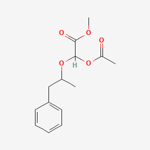 molecular formula C14H18O5 B14268556 Methyl (acetyloxy)[(1-phenylpropan-2-yl)oxy]acetate CAS No. 189386-88-7