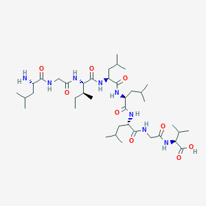 molecular formula C39H72N8O9 B14268565 L-Leucylglycyl-L-isoleucyl-L-leucyl-L-leucyl-L-leucylglycyl-L-valine CAS No. 180994-67-6