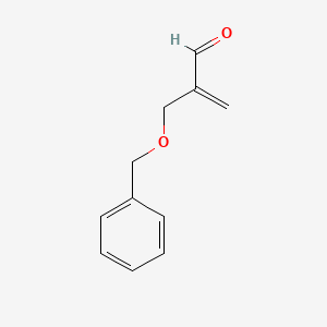molecular formula C11H12O2 B14268573 2-Propenal, 2-[(phenylmethoxy)methyl]- CAS No. 134477-75-1