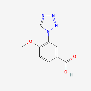 molecular formula C9H8N4O3 B1426858 4-methoxy-3-(1H-1,2,3,4-tetrazol-1-yl)benzoic acid CAS No. 1083368-79-9