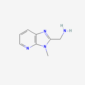 molecular formula C8H10N4 B1426859 (3-Methyl-3H-imidazo[4,5-b]pyridin-2-yl)methanamine CAS No. 1342684-08-5