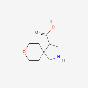 molecular formula C9H15NO3 B1426861 8-Oxa-2-azaspiro[4.5]decane-4-carboxylic acid CAS No. 1339071-65-6