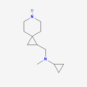 molecular formula C12H22N2 B1426864 N-{6-azaspiro[2.5]octan-1-ylmethyl}-N-methylcyclopropanamine CAS No. 1339505-47-3
