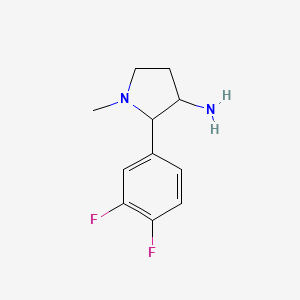 molecular formula C11H14F2N2 B1426865 2-(3,4-Difluorophenyl)-1-methylpyrrolidin-3-amine CAS No. 1343710-67-7