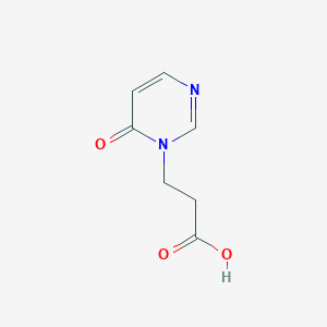 molecular formula C7H8N2O3 B1426871 3-(6-Oxo-1,6-dihydropyrimidin-1-yl)propanoic acid CAS No. 1342973-78-7