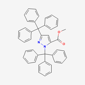 molecular formula C43H34N2O2 B14268710 Methyl 1,3-bis(triphenylmethyl)-1H-pyrazole-5-carboxylate CAS No. 139130-96-4