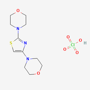 molecular formula C11H18ClN3O6S B14268731 4-(2-Morpholin-4-yl-1,3-thiazol-4-yl)morpholine;perchloric acid CAS No. 169195-55-5