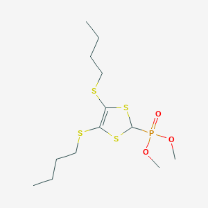 molecular formula C13H25O3PS4 B14268765 Dimethyl [4,5-bis(butylsulfanyl)-2H-1,3-dithiol-2-yl]phosphonate CAS No. 153879-56-2