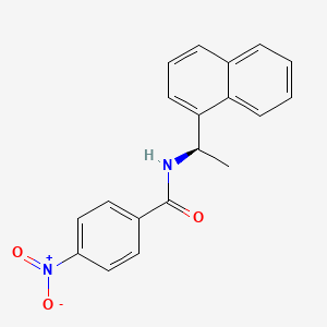 molecular formula C19H16N2O3 B14268771 N-[(1R)-1-(Naphthalen-1-yl)ethyl]-4-nitrobenzamide CAS No. 168783-11-7