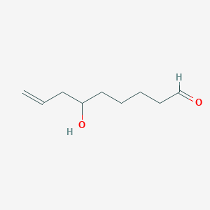 molecular formula C9H16O2 B14268777 6-Hydroxynon-8-enal CAS No. 155590-58-2
