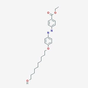 molecular formula C25H34N2O4 B14268781 Ethyl 4-[(E)-{4-[(10-hydroxydecyl)oxy]phenyl}diazenyl]benzoate CAS No. 138322-75-5