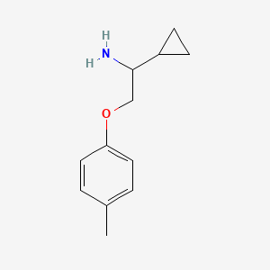 molecular formula C12H17NO B1426879 [1-Cyclopropyl-2-(4-methylphenoxy)ethyl]amine CAS No. 1342559-22-1