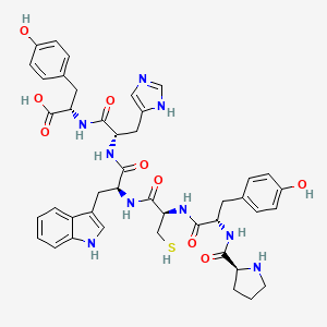 molecular formula C43H49N9O9S B14268812 L-Prolyl-L-tyrosyl-L-cysteinyl-L-tryptophyl-L-histidyl-L-tyrosine CAS No. 184889-21-2