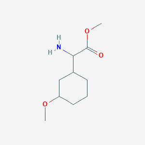 molecular formula C10H19NO3 B1426885 Methyl 2-amino-2-(3-methoxycyclohexyl)acetate CAS No. 1342673-75-9