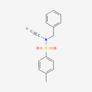 molecular formula C16H15NO2S B14268900 Benzenesulfonamide, N-ethynyl-4-methyl-N-(phenylmethyl)- CAS No. 205885-39-8