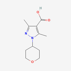 3,5-Dimethyl-1-(tetrahydro-2H-pyran-4-yl)-1H-pyrazole-4-carboxylic acid