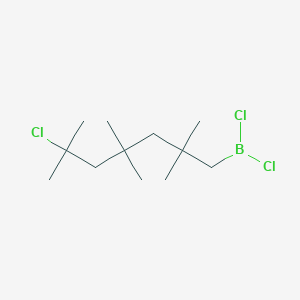 molecular formula C12H24BCl3 B14268941 Dichloro(6-chloro-2,2,4,4,6-pentamethylheptyl)borane CAS No. 184954-87-8