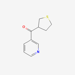 molecular formula C10H11NOS B1426897 3-[(THIOLAN-3-YL)CARBONYL]PYRIDINE CAS No. 1339495-85-0
