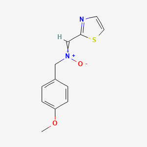molecular formula C12H12N2O2S B14268980 N-[(4-Methoxyphenyl)methyl](1,3-thiazol-2-yl)methanimine N-oxide CAS No. 188806-18-0