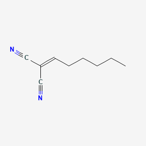 molecular formula C9H12N2 B14269018 Propanedinitrile, hexylidene- CAS No. 164410-70-2