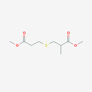 molecular formula C9H16O4S B14269053 Methyl 3-[(3-methoxy-3-oxopropyl)sulfanyl]-2-methylpropanoate CAS No. 184647-78-7