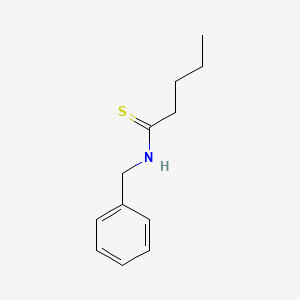molecular formula C12H17NS B14269085 Pentanethioamide, N-(phenylmethyl)- CAS No. 163313-56-2