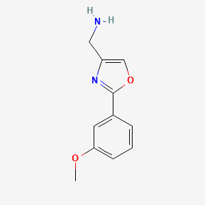 2-(3-Methoxy-phenyl)-oxazol-4-YL-methylamine