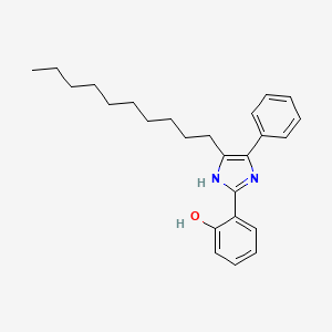 molecular formula C25H32N2O B14269099 6-(4-Decyl-5-phenyl-1,3-dihydro-2H-imidazol-2-ylidene)cyclohexa-2,4-dien-1-one CAS No. 134748-13-3