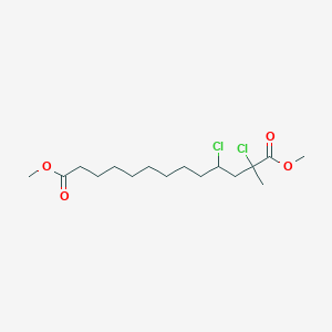 molecular formula C16H28Cl2O4 B14269152 Dimethyl 2,4-dichloro-2-methyltridecanedioate CAS No. 188965-04-0