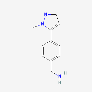 molecular formula C11H13N3 B1426919 [4-(1-methyl-1H-pyrazol-5-yl)phenyl]methanamine CAS No. 1340067-67-5