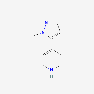 molecular formula C9H13N3 B1426920 4-(1-methyl-1H-pyrazol-5-yl)-1,2,3,6-tetrahydropyridine CAS No. 1215953-08-4