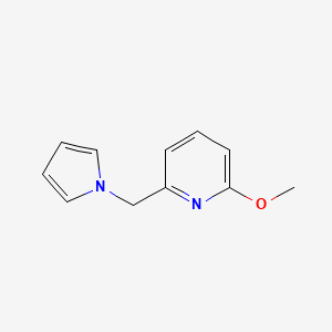molecular formula C11H12N2O B1426923 2-methoxy-6-(1H-pyrrol-1-ylmethyl)pyridine CAS No. 1341376-97-3
