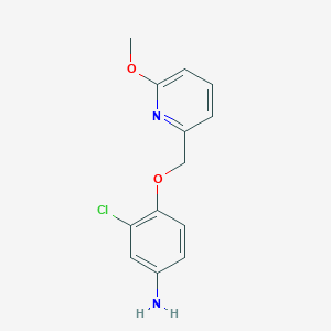 molecular formula C13H13ClN2O2 B1426926 3-Chloro-4-[(6-methoxypyridin-2-yl)methoxy]aniline CAS No. 1484947-87-6