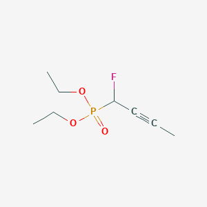 molecular formula C8H14FO3P B14269267 Phosphonic acid, (1-fluoro-2-butynyl)-, diethyl ester CAS No. 150972-87-5