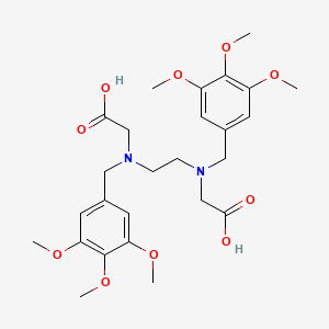 molecular formula C26H36N2O10 B14269268 Glycine, N,N'-1,2-ethanediylbis[N-[(3,4,5-trimethoxyphenyl)methyl]- CAS No. 158069-81-9