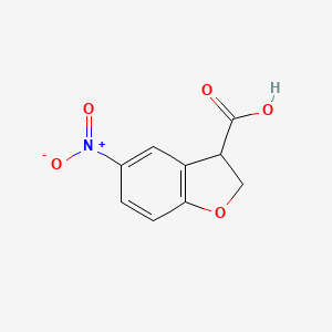 molecular formula C9H7NO5 B1426929 5-Nitro-2,3-dihydro-1-benzofuran-3-carboxylic acid CAS No. 1343497-45-9