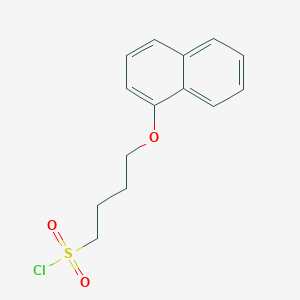 molecular formula C14H15ClO3S B1426932 4-(Naphthalen-1-yloxy)butane-1-sulfonyl chloride CAS No. 1375067-01-8