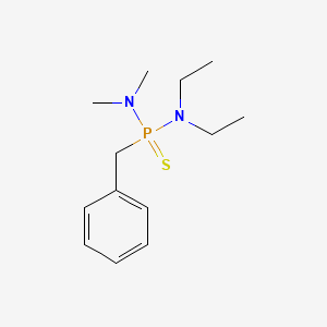 molecular formula C13H23N2PS B14269381 P-Benzyl-N,N-diethyl-N',N'-dimethylphosphonothioic diamide CAS No. 132573-80-9